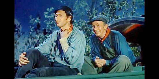 Arthur Hunnicutt as Sad Eyes and Walter Brennan as Terence Sweeney take in the song-and-dance show in A Ticket to Tomahawk (1950)