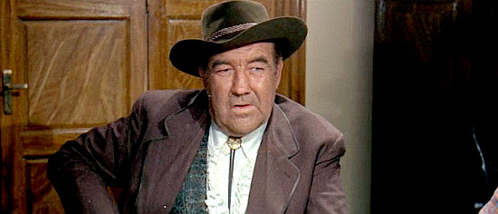 Broderick Crawford as Luke Starr, defiant in the face of incriminating evidence in The Texican (1966)