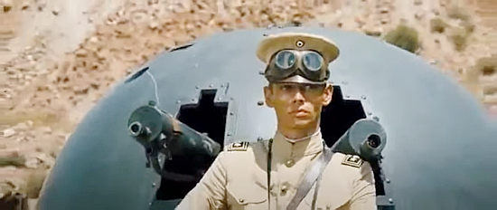 Domingo Antoine as Col. Gunther Ruiz, riding at the head of a column of regulars in A Fistful of Dynamite (1971)