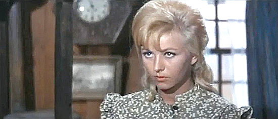 Elisa Mainardi as Nancy, rancher John's pretty daughter in The Relentless Four (1965)