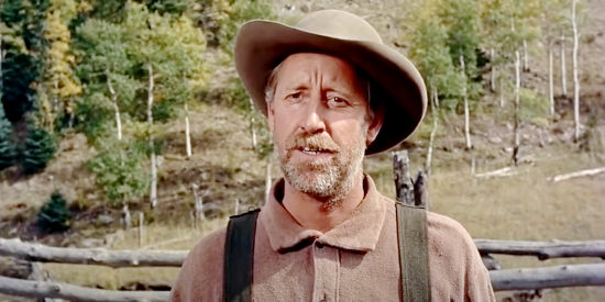 Frank Ferguson as Chad Polsen, patriarch of the Polsen clan in The Outcast (1954)
