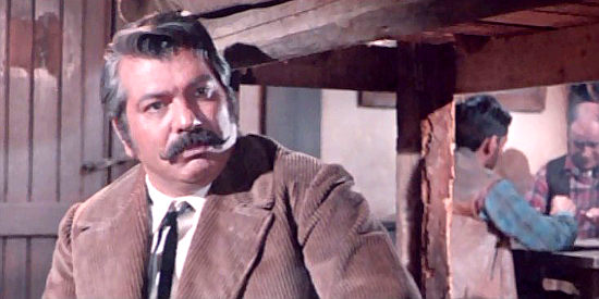 Ignazio Spalla (Pedro Sanchez) as Thompson, one of the two ranchers vying for control of land around Topeka City in Son of Django (1967)