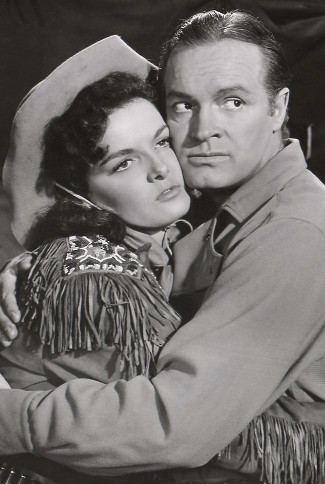 Jane Russell as Calamity Jane and Bob Hope as Painless Peer Potter in The Paleface (1948) 