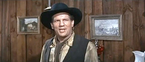John Bartha as John, a rancher who lends the ranger a hand in The Relentless Four (1965)