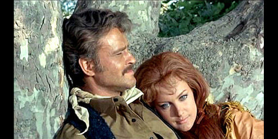 John Ericson as William Huston and Spela Rozin as Shanda Lee in Tails You Lose (1969)