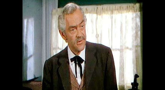 John McIntire as Ira Hammond, reacting to news that his oldest son has paid off his mortgage in Horizons West (1952)