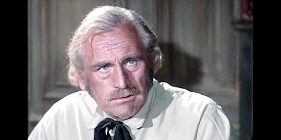 Luis Induni as McKinley, the settler who winds up framed for a bank robbery and murderr he didn't commit in The Return of Clint the Stranger (1971)