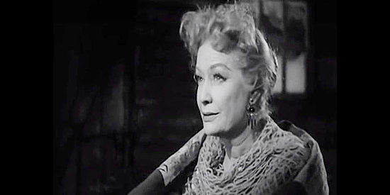 Miriam Hopkins as The Duchess, fondly remembering her younger years in The Outcasts of Poker Flat (1952)