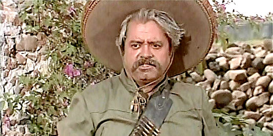 Pascual Garcia Pena as Ricardo, the hard-drinking guard for Juan Castro's command in The Treasure of Pancho Villa (1955)