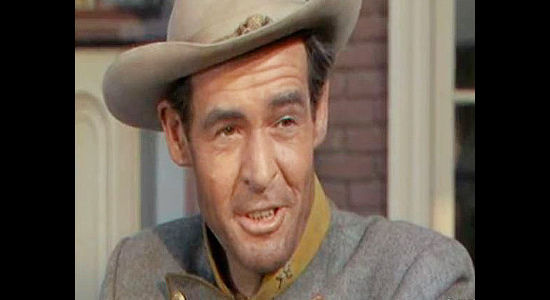 Robert Ryan as Dan Hammond, back from the Civil War and determined to make up for lost time in Horizons West (1952)