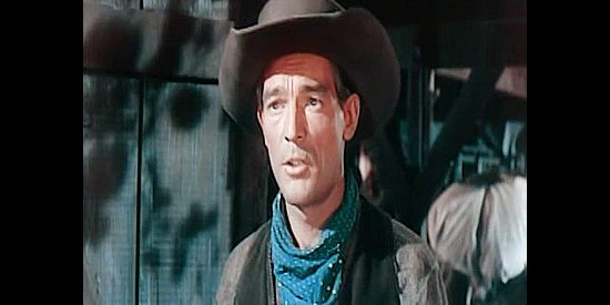 Rory Mallinson as Grat Dalton, sharing the story of how brother Bob rescued Belle Starr from a noose in Montana Belle (1952)