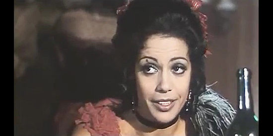 Silvana Bacci as the saloon girl who welcome Chuck Moll home in The Unholy Four (1970)