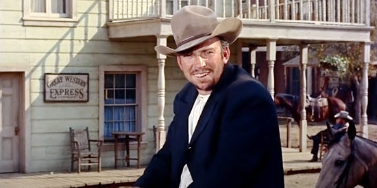 Slim Pickens as Boone Polsen, one of the Polsen brothers, foes of the major in The Outcast (1954)