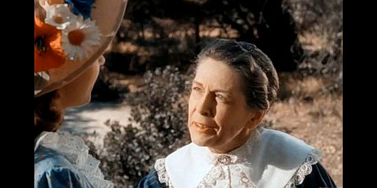 Virginia Brissac as Mrs. Foley, trying to convince daughter Kate not to marry outlaw Jim Plummer in The Last Bandit (1949)