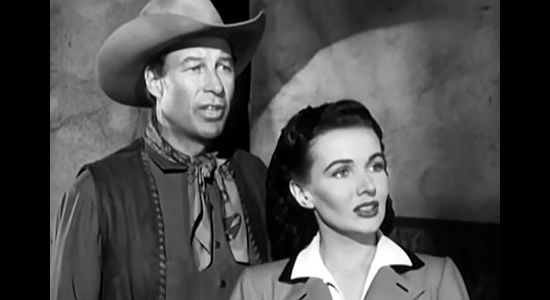 William 'Bill' Elliott as Bill Stockton and Catherine McLeod as Marie Marlowe in Old Los Angeles (1948)