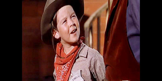 Bobs Watson as Harry Cole, aka Shakespeare, the young boy whose death prompts Hatton to become sheriff in Dodge City (1939)