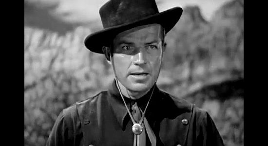 Bruce Cabot as Blackjack McCreedy, looking to even the score for his brother's death in The Bad Man of Brimstone (1937)