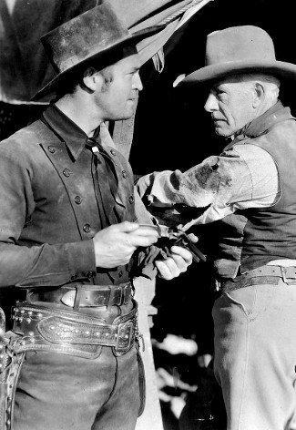 Chester Morris as Bob Sangster and Lewis Stone as Doc Underwood in Three Godfathers (1936)