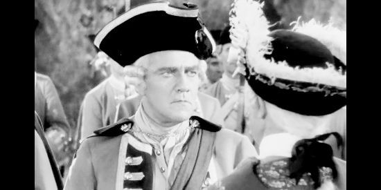 Hugh Buckler as Colonel Munro, listening to surrender terms from the French in Last of the Mohicans (1936)