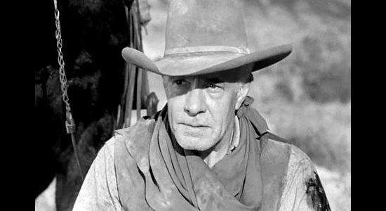 Lewis Stone as James Underwood, aka Doc, wounded and realizing a desperate situation in Three Godfathers (1936)