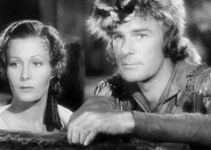 Binnie Barnes as Alice Munro and Randolph Scott as Hawkeye, wondering what's ahead with the fort under seige in Last of the Mohicans (1936)