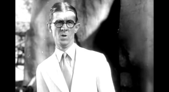 Robert Woolsey as Ned Lovett, the bumbling attorney who turns his client into a bigamist in Rio Rita (1929)