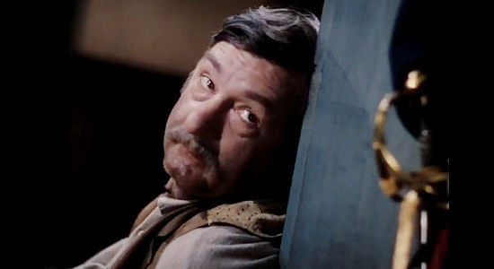 Slim Summerville as a jailer nervous when he learns Frank plans to break out Jesse in Jesse James (1939)