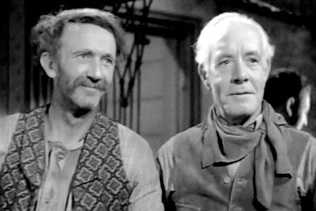 Walter Brennan as Sam Barton, aka Gus, and Lewis Stone as James Underwood, aka Doc, in Three Godfathers (1936)