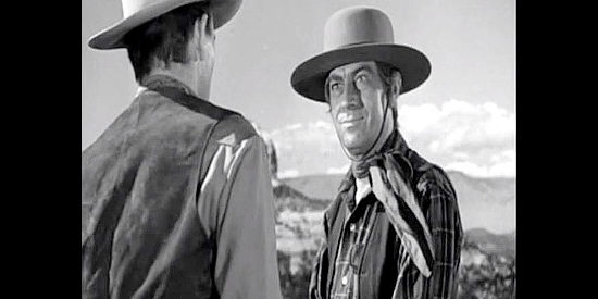 Frank Puglia as Talo, the shadow who watches over Arly Harolday in Tall in the Saddle (1944)