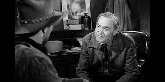 Harry Carey as Mr. Melville, eager to buy cattle from Matt Garth in Red River (1948)