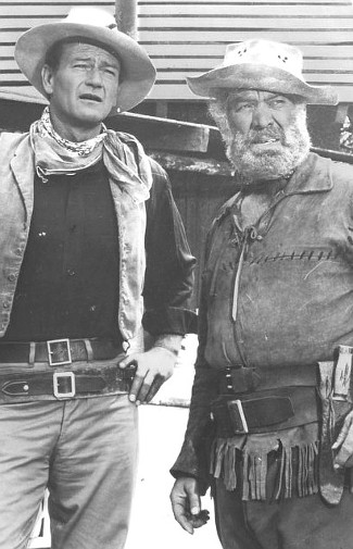 John Wayne as Hondo Lane and Ward Bond as Buffalo Baker in Hondo (1953 ...