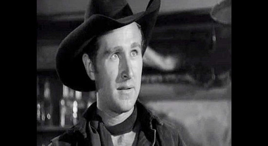 Lloyd Bridges as Red Cates, one of the bullies on Frank Ivey's payroll in Ramrod (1947)