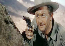 Robert Young as Nick Buckley, tracking down his man in Relentess (1948)