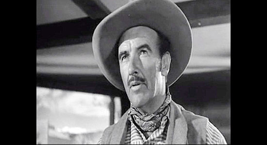 Preston Foster as Frank Ivey, the cattle queen who chases Connie's fiance out of town in Ramrod (1947)