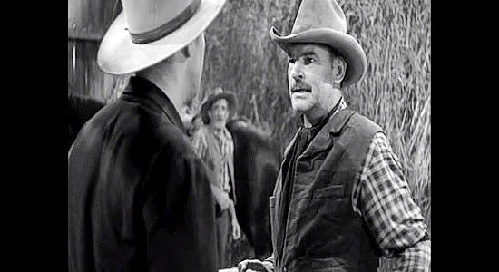 Ray Teal as Ed Burma, dealing with an angry Bill Schell after one of Connie's hands is savagely beaten in Ramrod (1947)