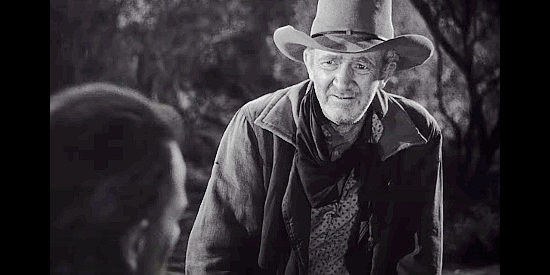 Walter Brennan as Groot Nadine, expressing his displeasure with Tom Dunson (John Wayne) in Red River (1948)