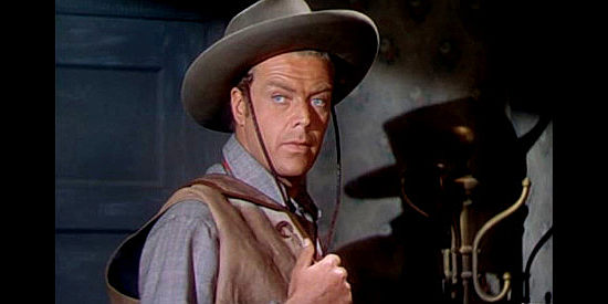 Willard Parker as Dr. Sam Martin, the man who planned to marry Hannah Brockway until Ben Dembrow shows up in Renegades (1946)