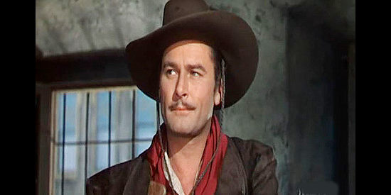 Errol Flynn as Clay Hardin, determined to find a friend's killer and stop the rustling in San Antonio (1945)