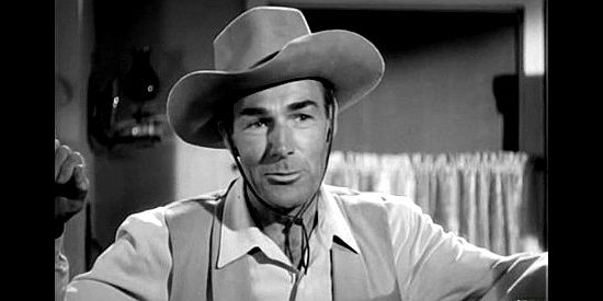 Randolph Scott as Vance Cordell, trying to convince Cheyenne to surrender to authorities in Return of the Bad Men (1948)