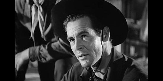 Robert Ryan as the Sundance Kid, butting head with Bill Doolin over control of the outlaw gang in Return of the Bad Men (1948)