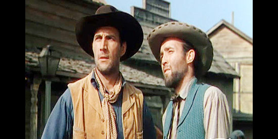 Tom Tyler as Lafe Williams and John Alvin as Pony Smith, sent to do away with Clay Hardin before he can cause problems in San Antonio (1945)