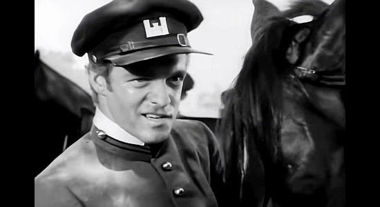 Van Heflin, the abolitionist who alienates many of his West Point classmates in Santa Fe Trail (1940)
