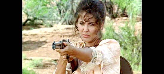 Bobbie Phillips as Cheyenne shows her feisty side in Cheyenne (1996)