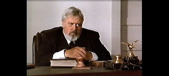 Raymond Burr as The Judge in Showdown at Williams Creek (1991)