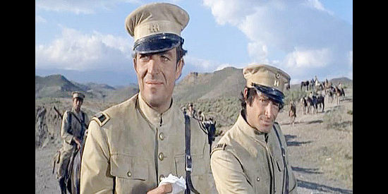 Angel del Pozo as Rafael Vargas, leading a gold train Catlow has his eyes on in Catlow (1971)