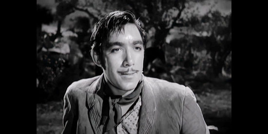 Anthony Quinn as Juan Martinez, accused of murder and rustling in The Ox-Bow Incident (1943)