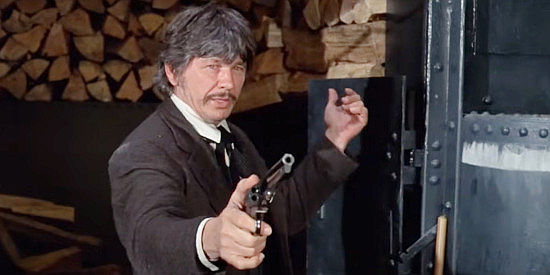 Charles Bronson as John Deakin, doing his best to save the day in Breakheart Pass (1974)