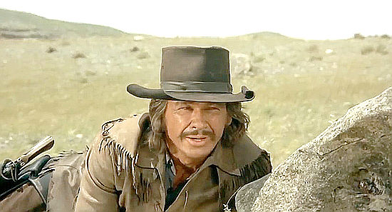 Charles Bronson as Link, watching the Indians from afar in Red Sun (1971)