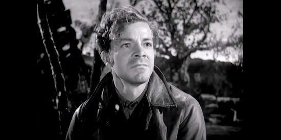 Dana Andrews as Donald Martin, trying to convince the mob he's done nothing wrong in The Ox-Bow Incident (1943)
