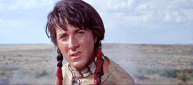 Dustin Hoffman as Little Big Man, Cheyenne warrior in Little Big Man (1970)
